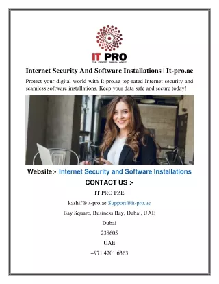 Internet Security And Software Installations It-pro.ae