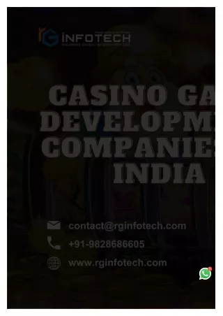 10 Best Casino Game Development Companies in India