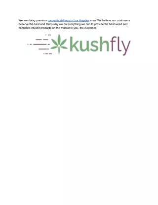 Kushfly Weed Delivery Service