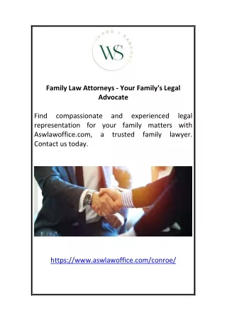 Family Law Attorneys - Your Family's Legal Advocate