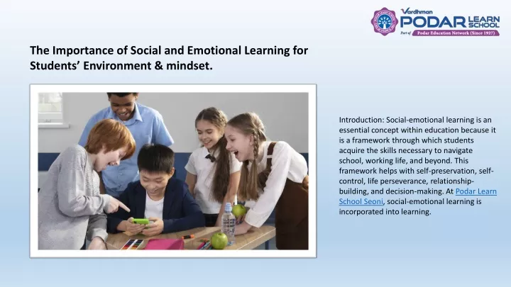 the importance of social and emotional learning