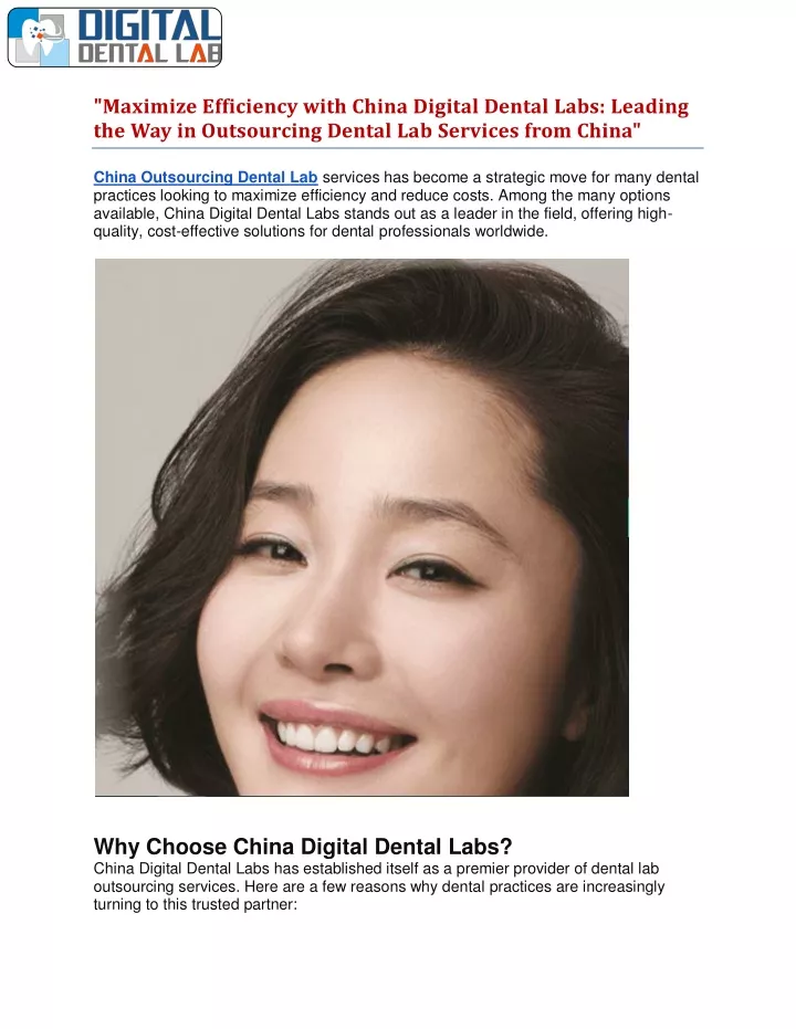 maximize efficiency with china digital dental