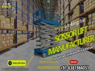 Scissor Hydraulic Lift Manufacturer in Tada Sricity
