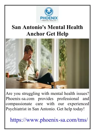 San Antonio's Mental Health Anchor Get Help