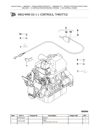 JCB VM1500 F TIER 4 VIBROMAX Parts Catalogue Manual (Serial Number 02703230-02704735)