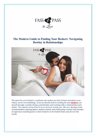 the modern guide to finding your beshert