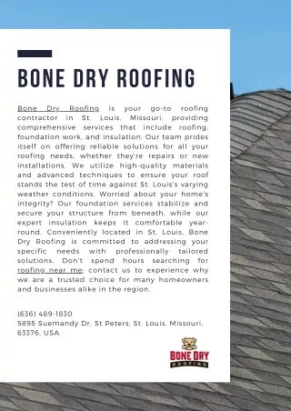 Bone Dry Roofing