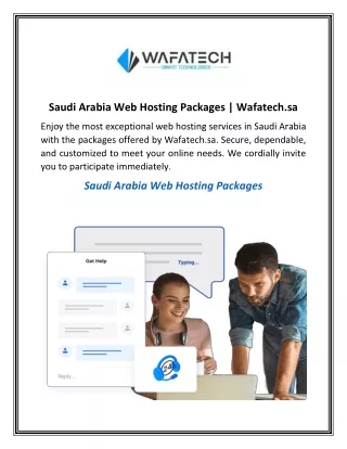Saudi Arabia Web Hosting Packages  Wafatech.sa