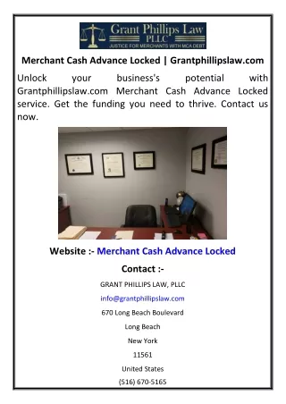 Merchant Cash Advance Locked | Grantphillipslaw.com