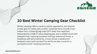 10 Best Winter camping gear checklist