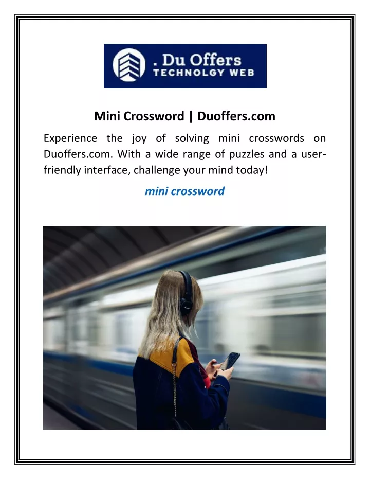 mini crossword duoffers com