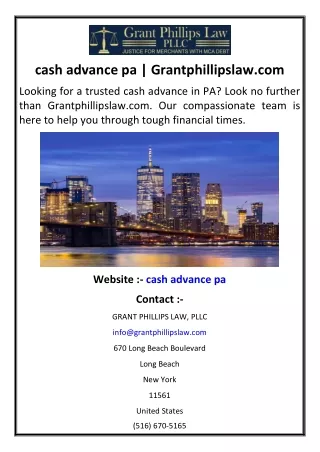 cash advance pa | Grantphillipslaw.com