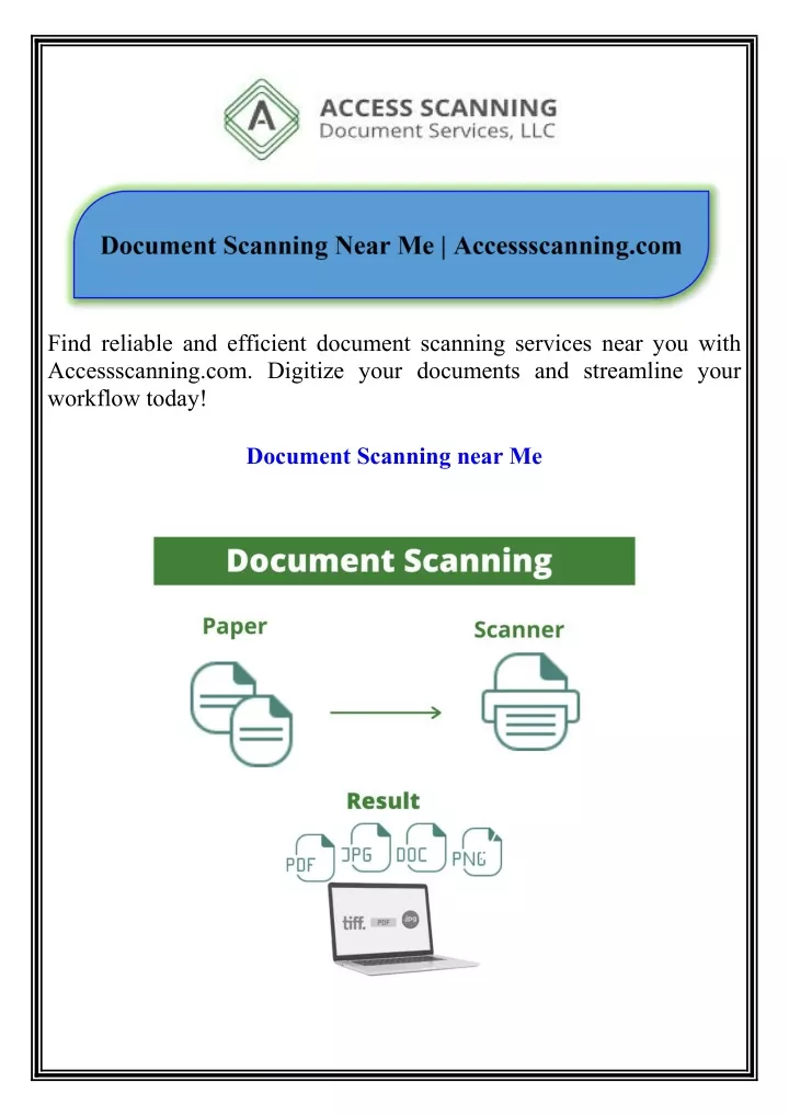 find reliable and efficient document scanning