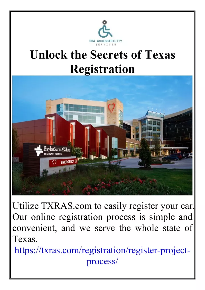 PPT - Unlock the Secrets of Texas Registration PowerPoint Presentation 