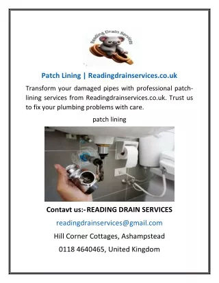 Patch Lining Readingdrainservices.co.uk