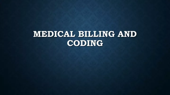 medical billing and coding