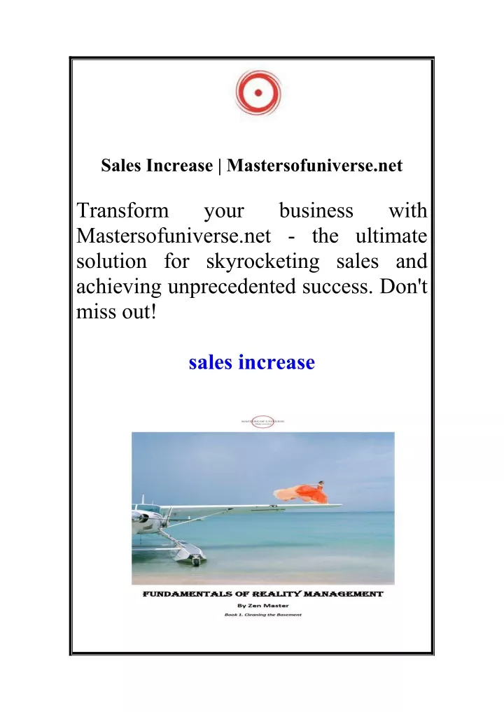 sales increase mastersofuniverse net