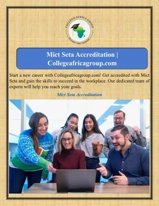 Mict Seta Accreditation Collegeafricagroup.com