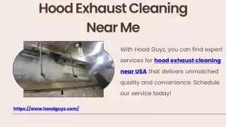 Hood Exhaust Cleaning Near Me