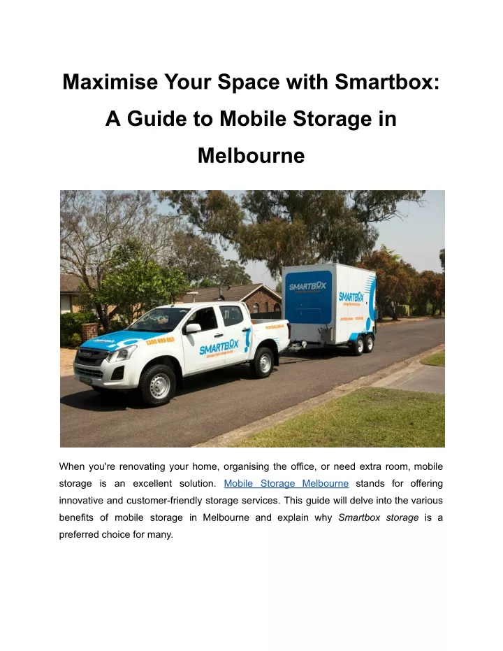 maximise your space with smartbox