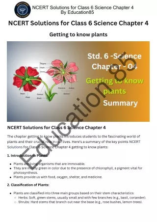 NCERT Solutions for Class 6 Science Chapter 4