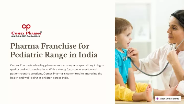 pharma franchise for pediatric range in india