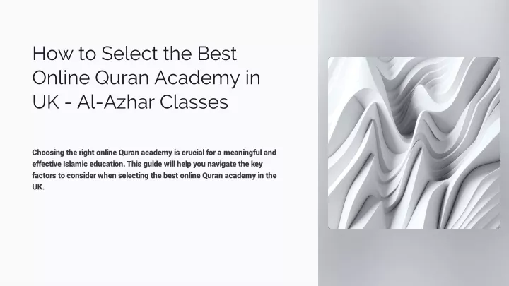 how to select the best online quran academy