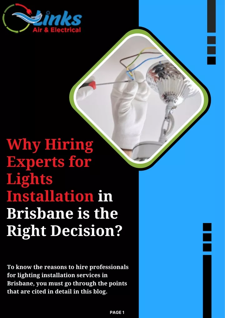 why hiring experts for lights installation