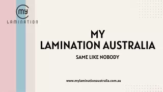 My Lamination Australia Same Like Nobody
