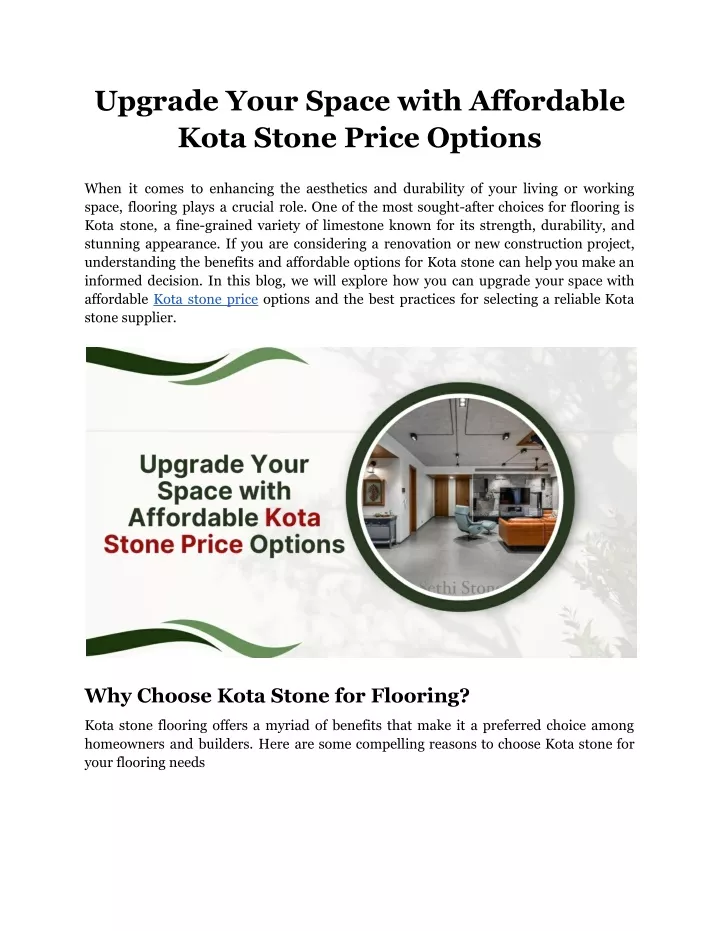 upgrade your space with affordable kota stone