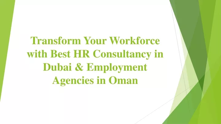 transform your workforce with best hr consultancy in dubai employment agencies in oman