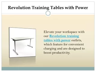 Revolution Training Tables with Power
