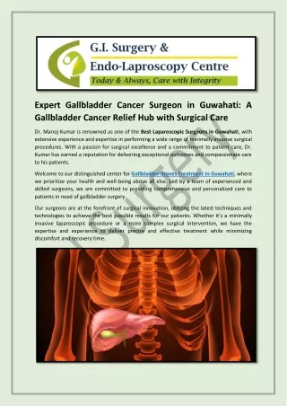 Best Gallbladder Cancer Surgeon in Guwahati