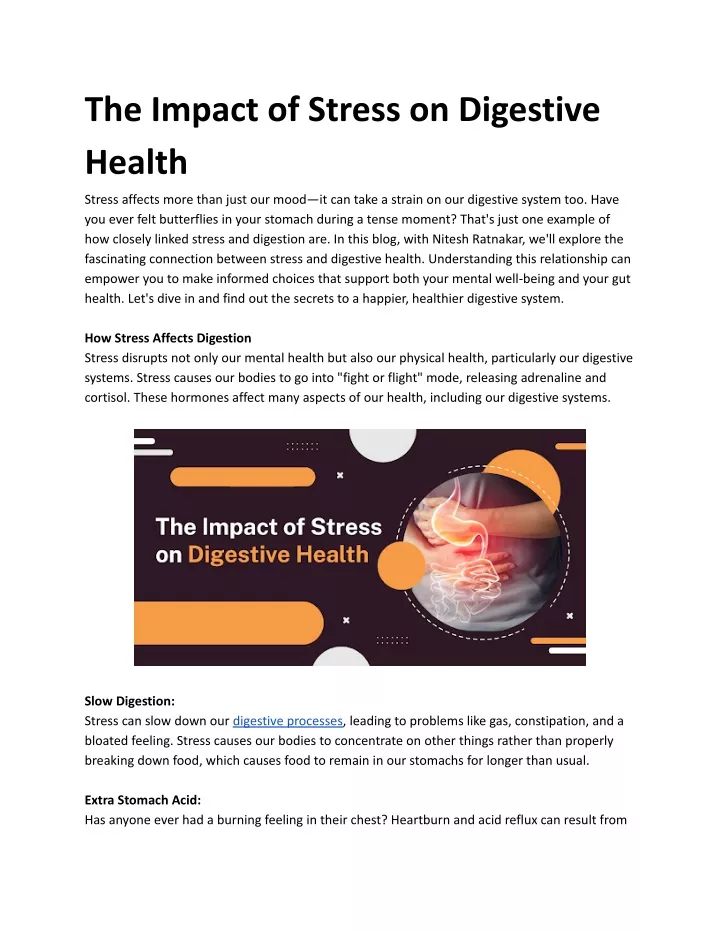 the impact of stress on digestive health