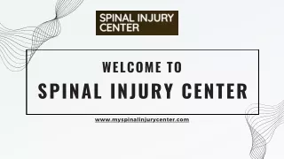 Welcome to spinal injury Center