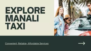 Explore Manali Taxi Service - Manali Holidays