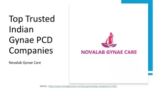 Top Trusted Indian Gynae PCD Companies - Novalab Gynae Care