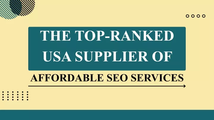 the top ranked usa supplier of