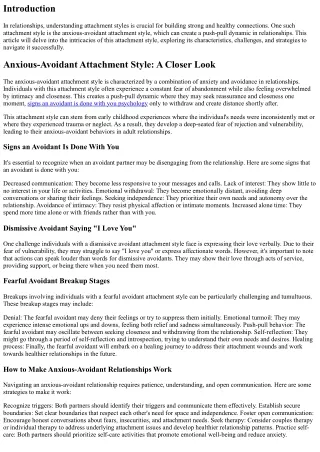 Anxious-Avoidant Attachment Style: Navigating the Push-Pull Dynamic