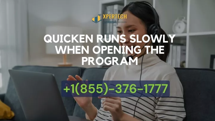 quicken runs slowly when opening the program