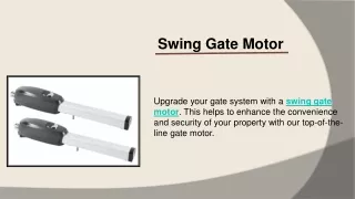 Swing Gate Motor