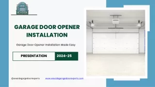 Easy Garage Door Opener Installation Setup by Seaside Garage Experts