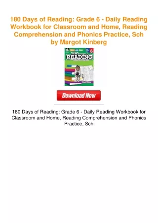 PPT - 180 Days of Reading: Grade 6 - Daily Reading Workbook for ...