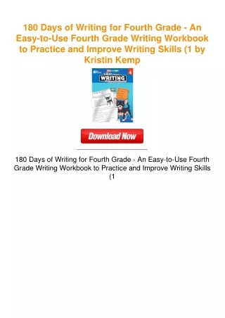 180 Days of Writing for Fourth Grade - An Easy-to-Use Fourth Grade