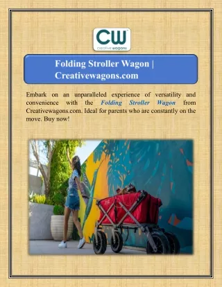 Folding Stroller Wagon | Creativewagons.com