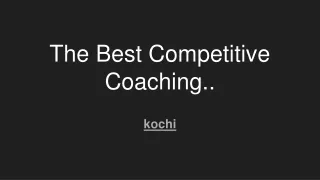 The Best Competitive Coaching..