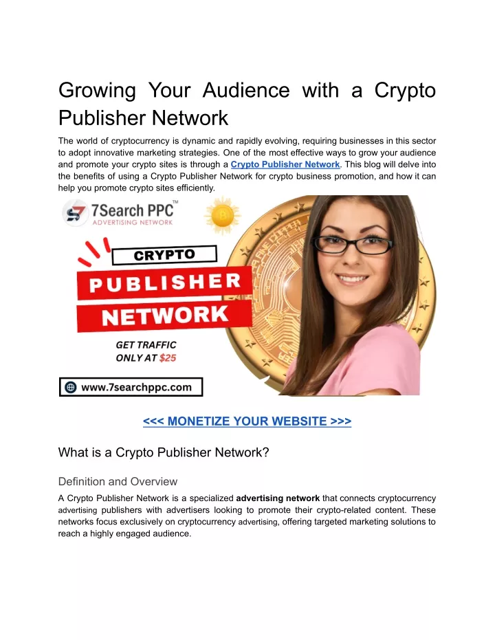 growing your audience with a crypto publisher