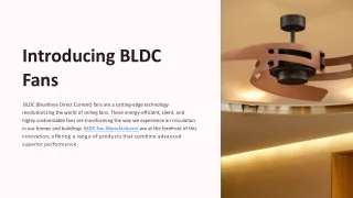 introducing bldc fans
