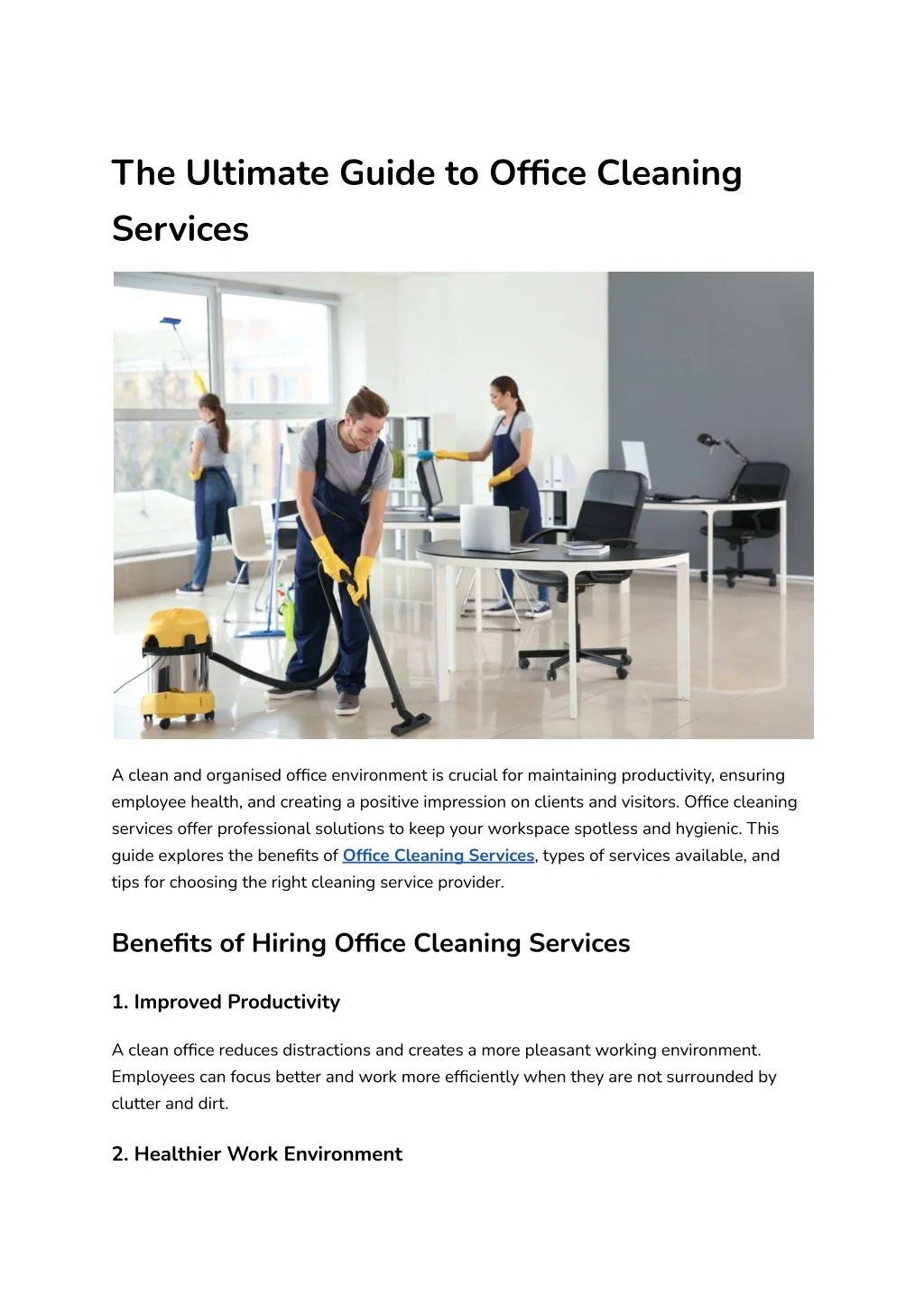 PPT - The Ultimate Guide to Office Cleaning Services PowerPoint ...