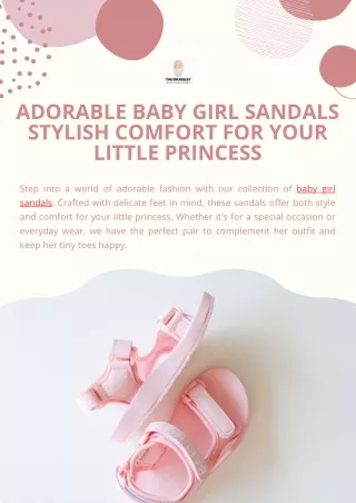 Adorable Baby Girl Sandals Stylish Comfort for Your Little Princess